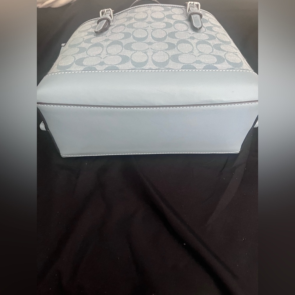 Coach Light Blue Signature Satchel - Picture 6 of 11